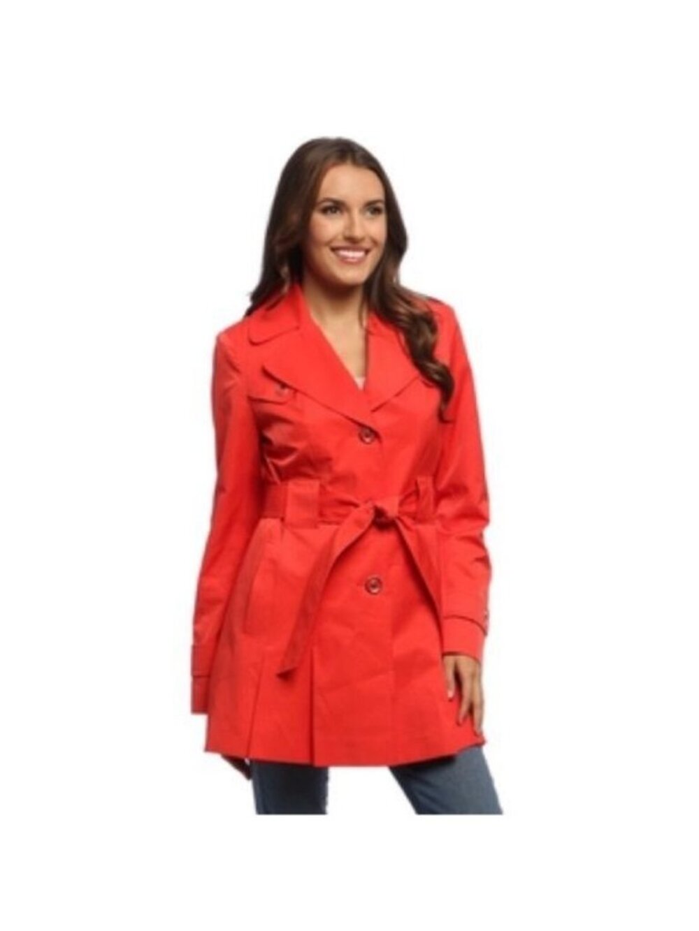 Via Spiga Trench Coat belted Vibrant Orange XL